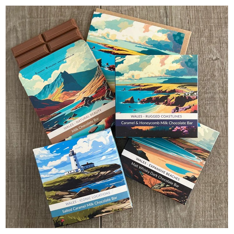 Coco Pzazz 'Wales Travel' Chocolate Bars Coco Pzazz 'Wales Travel' Chocolate Bars